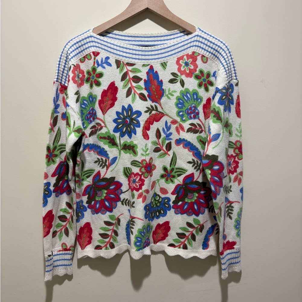 Talbots Bateau Neck Floral Women’s Sweater - Picture 2 of 5